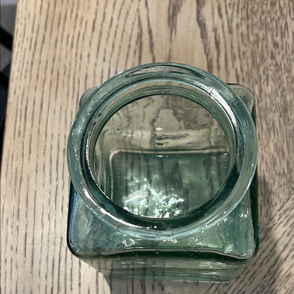 Set of Two Green Glass Jars with Cork Lids - Picture 4 of 9